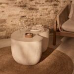 Sohan 84cm Kidney Garden Coffee Table - Set of 2 - Sand - Image 4