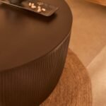 Sohan 84cm Kidney Garden Coffee Table - Set of 2 - Lava Black - Image 6