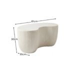 Sohan 61cm Kidney Garden Coffee Table - Set of 2 - Sand - Image 8