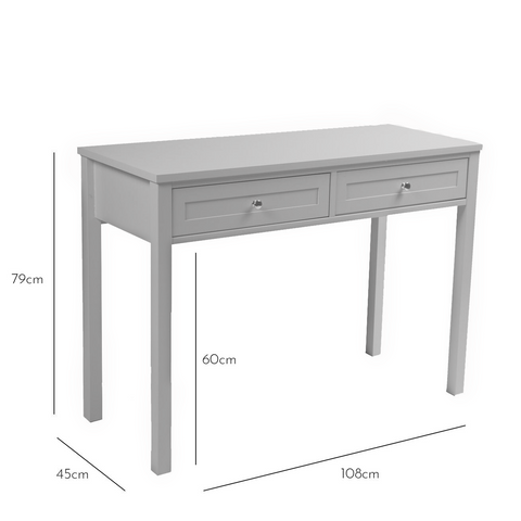 Stevie White Dressing Table with Drawers 1 Stevie Dressing Table - White