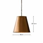 Outlet - Stowe 37cm Metal Pendant Light - Gold - Image 8