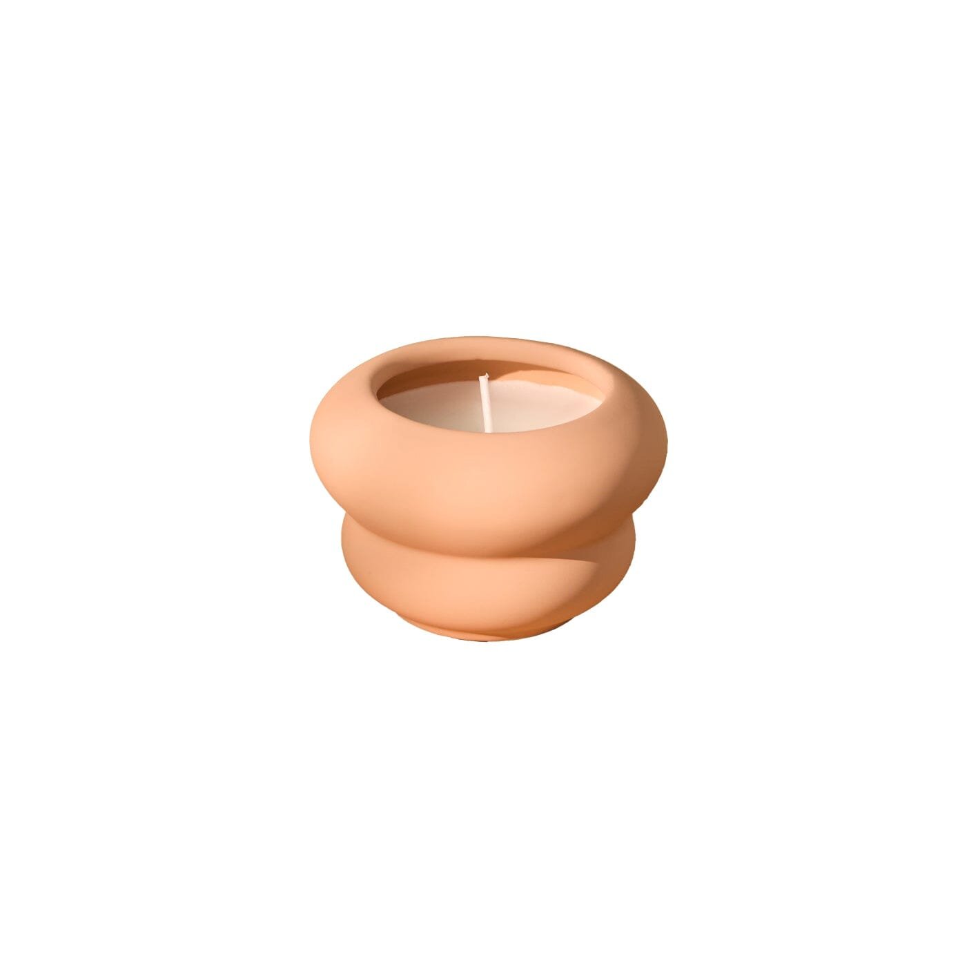 Outlet - Surbiton Single Wick 9cm Ceramic Candle - Oud Wood & Rose Scent In Blush Pink - Image 6