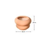 Outlet - Surbiton Single Wick 9cm Ceramic Candle - Oud Wood & Rose Scent In Blush Pink - Image 7