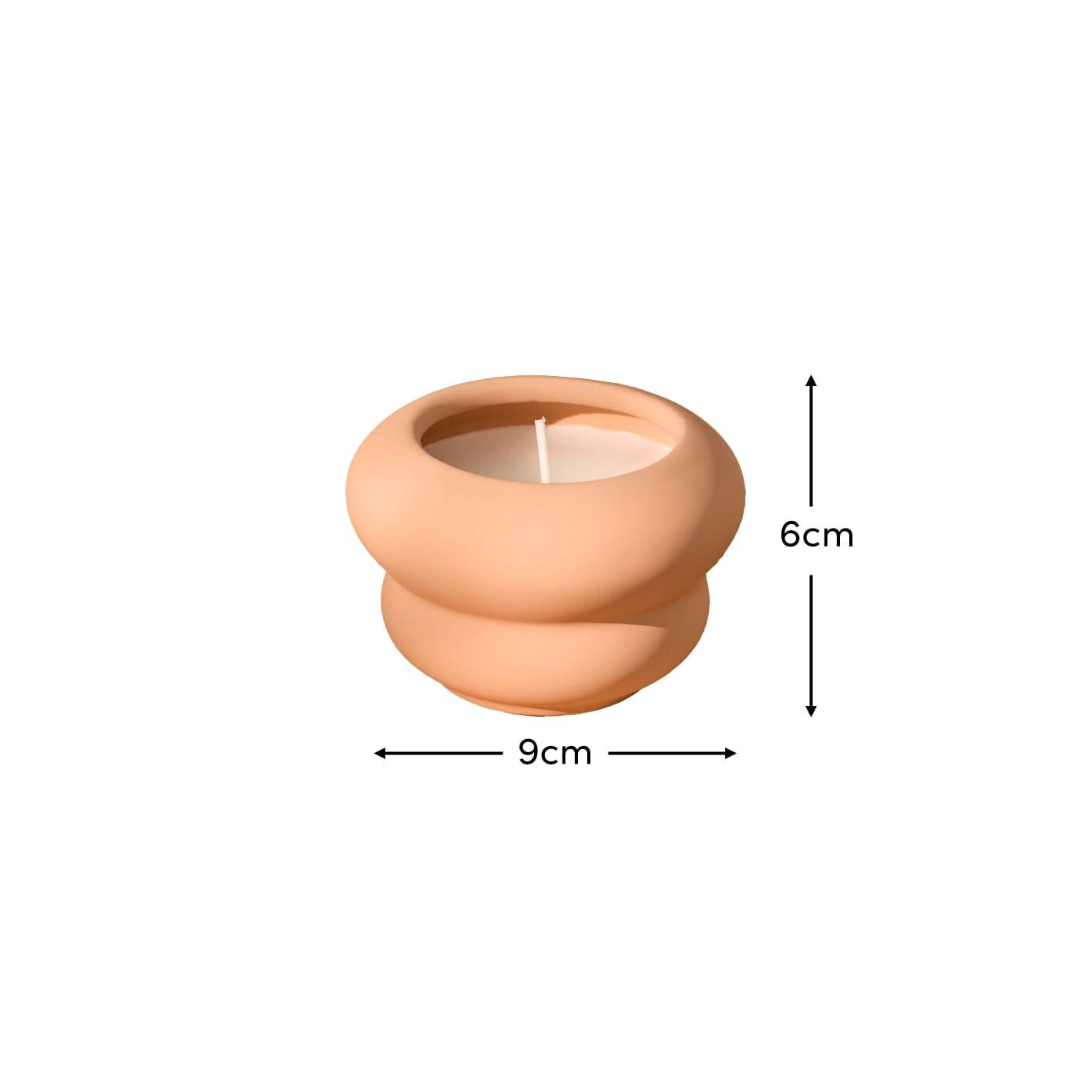 Outlet - Surbiton Single Wick 9cm Ceramic Candle - Oud Wood & Rose Scent In Blush Pink - Image 7