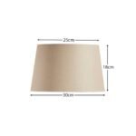 Coningsby Cotton Taupe Lamp Shade - 30cm - Image 6