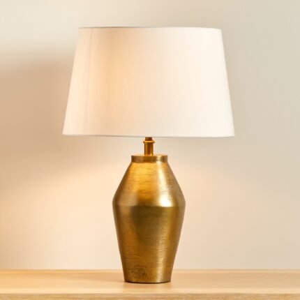 Thurlestone Gold Lamp with Coningsby White Shade - 30cm