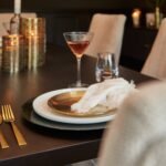 Jade Jet Black Rectangular Acacia Dining Table Set - 4 Seater - Nadine Marl Taupe Dining Chairs with Black Legs - Image 7