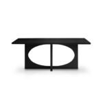 Jade Jet Black Rectangular Acacia Dining Table Set - 6 Seater - Marilyn Ivory with Black Piping Dining Chairs with Black Legs - Image 8