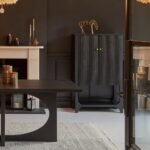 Jade Jet Black Rectangular Acacia Dining Table Set - 6 Seater - Marilyn Ivory with Black Piping Dining Chairs with Black Legs - Image 6