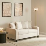 Elland 150cm Metal Floor Lamp - Clear Glass - Image 2