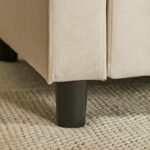 Tracy 3 Seater Sofa - Oatmeal with Black Legs - Image 8