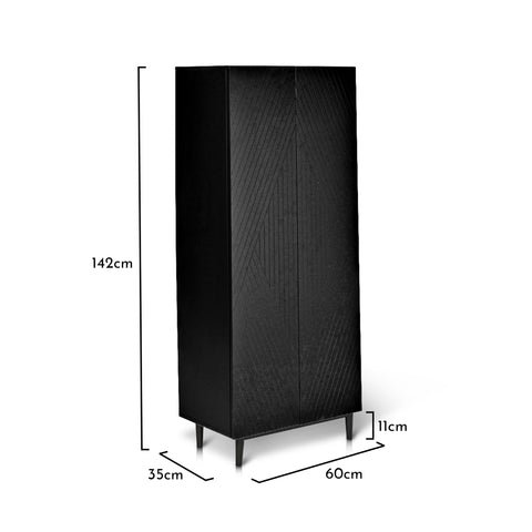 Jack Shoe Cabinet - Geometric - Black 1 Jack shoe cabinet - geometric - black - Laura James