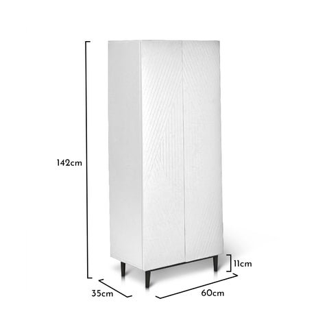 Outlet - Jack Shoe Cabinet - Geometric - White 1 Jack shoe cabinet - geometric - white - Laura James