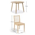 Tilly 100cm Round Dining Table - 4 Seater - Tilly Dining Chairs - Whitewash Oak - Image 10