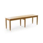 Noah Whitewash Oak Extending Dining Table Set - 6 Seater - Tilly Whitewash Oak & Paper Cord Benches - Image 6