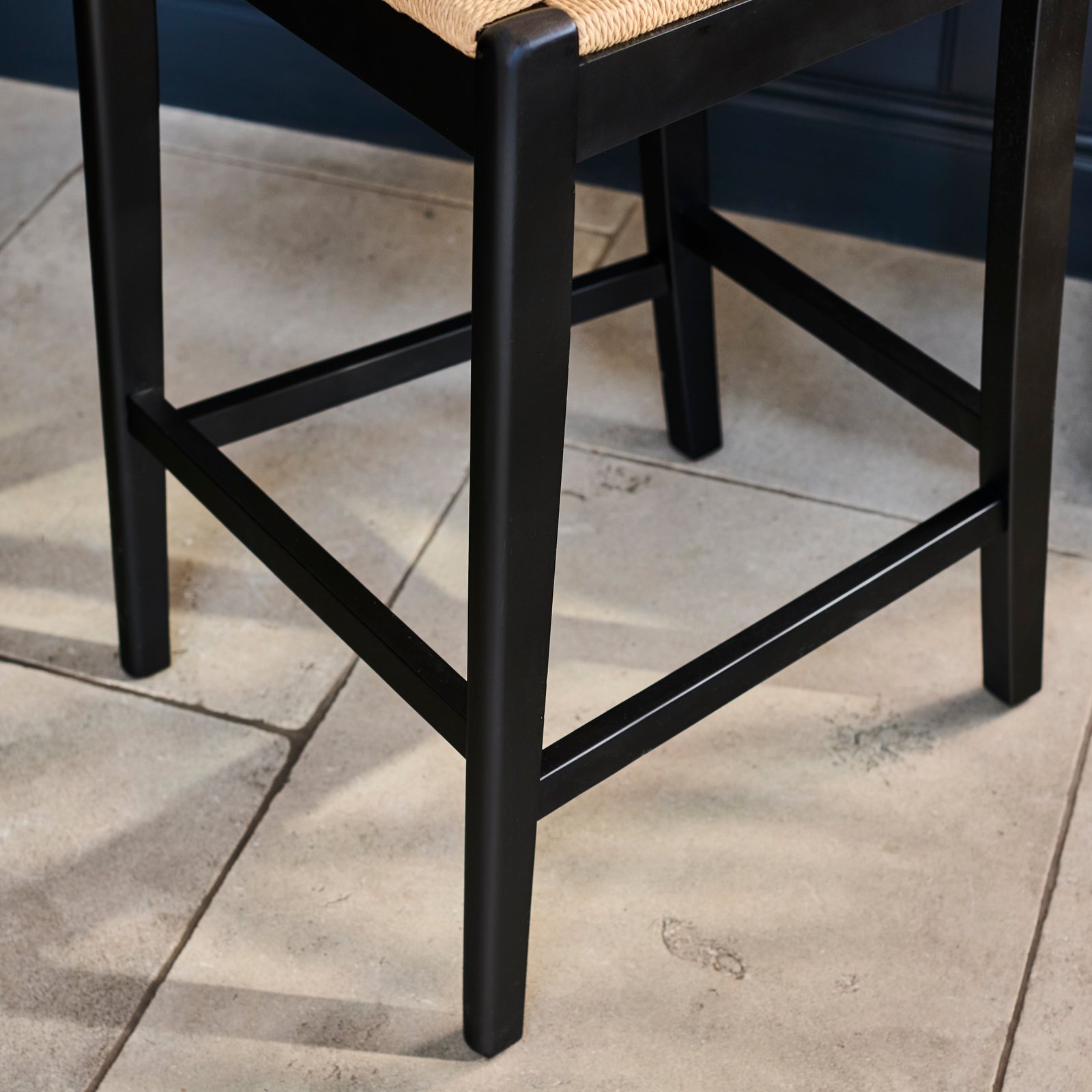Tilly Bar Stool - Black Oak with Paper Cord - Image 7