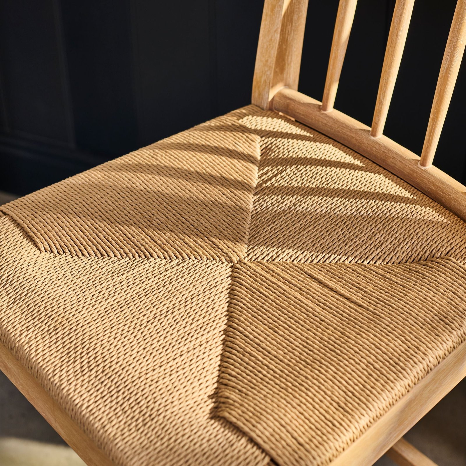 Tilly Bar Stool - Whitewash Oak & Paper Cord - Image 4