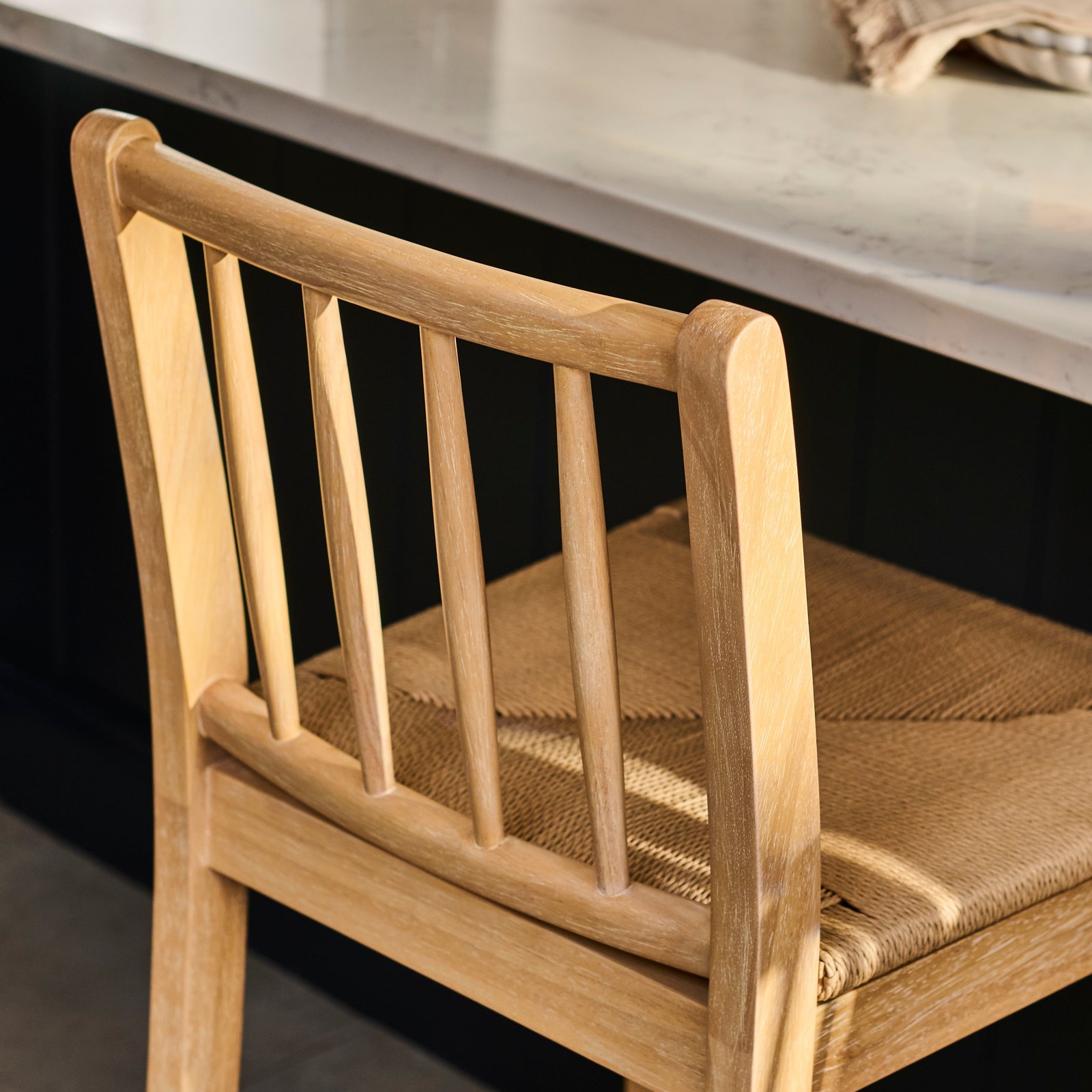 Tilly Bar Stool - Whitewash Oak & Paper Cord - Image 3