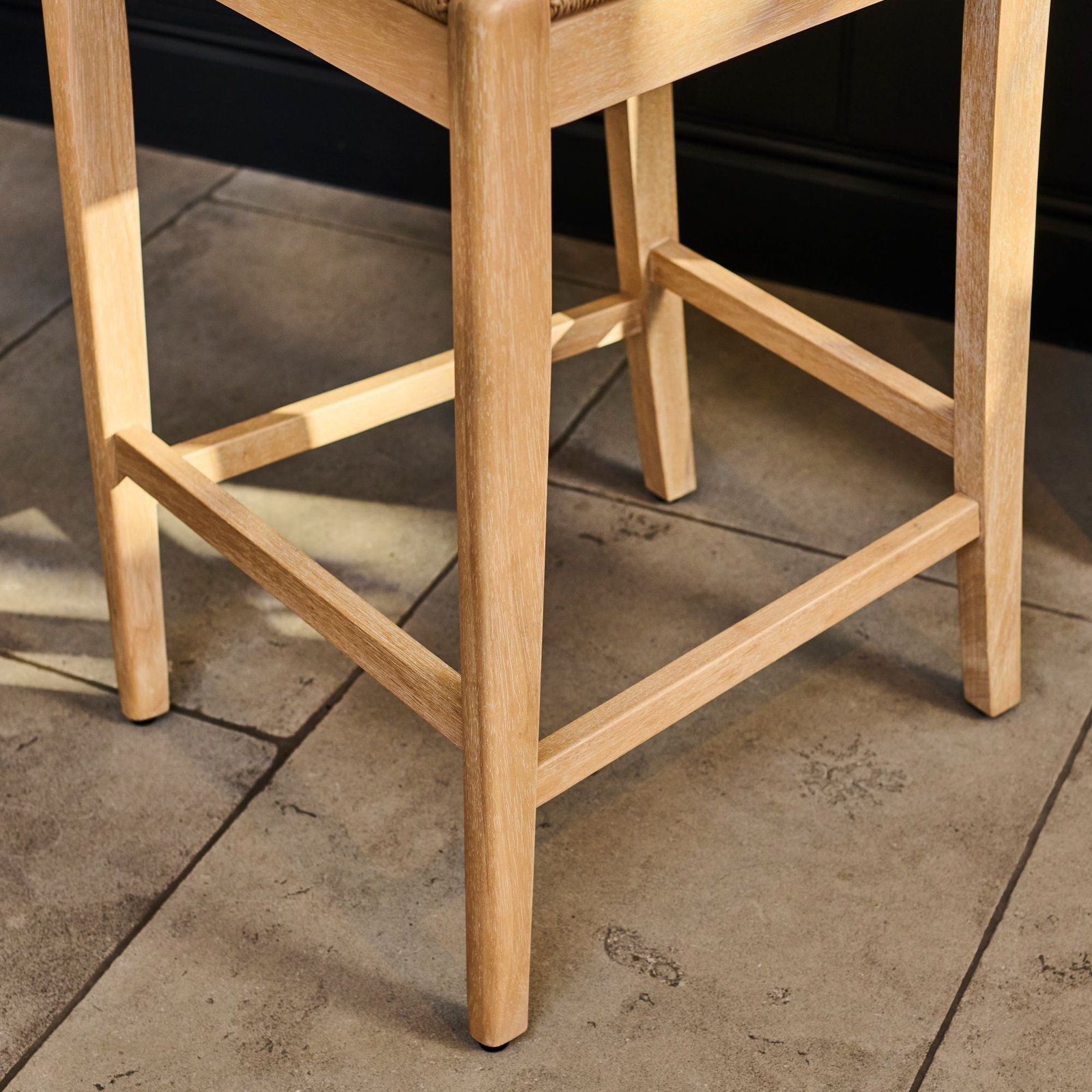 Tilly Bar Stool - Whitewash Oak & Paper Cord - Image 7