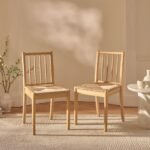 Tilly Natural String Pale Oak Dining Chairs - Set of 2