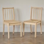 Marlon Whitewash Oak Round Dining Table Set - 4 Seater - Tilly Natural String Dining Chairs - Whitewash Oak Legs - Image 3