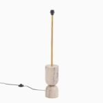 Tiree 97cm Marble Floor Lamp Base - Taupe