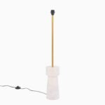 Tiree 97cm White Marble Floor Lamp Base with Tiree 30cm Tall Lamp Shade - Ivory Boucle - Image 7