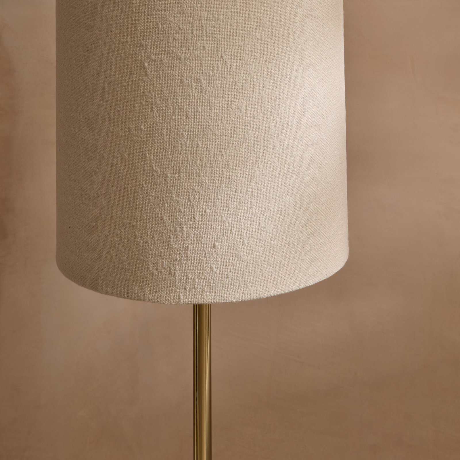 Tiree 97cm White Marble Floor Lamp Base with Tiree 30cm Tall Lamp Shade - Ivory Boucle - Image 3