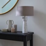 Tiree White Marble Lamp Base - 38cm - Image 2