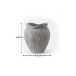 Tomar Fiber Cement 46cm Garden Planter - Rustic Grey - Image 5