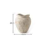 Tomar Fiber Cement 46cm Garden Planter - Rustic White - Image 5