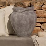 Tomar Fiber Cement 46cm Garden Planter - Rustic Grey