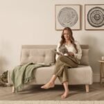Una 2 Seater Double Sofa Bed - Soft Beige - Image 3