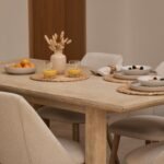 Valdis Mango Wood & Travertine Dining Table - Image 3