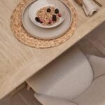 Valdis Mango Wood & Travertine Dining Table - Image 6
