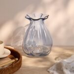 Verona 20cm Glass Vase - Cornflower Blue