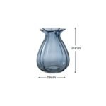 Outlet - Verona 20cm Glass Vase - Cornflower Blue - Image 5