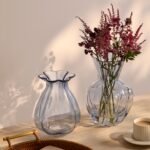 Verona 20cm Glass Vase - Cornflower Blue - Image 4