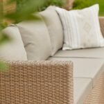 Weston 4 Seater Rattan Garden Corner Sofa Set with Grey LED Premium Parasol - Natural Weave - Image 7