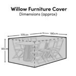 Rectangular Rain Cover 335x190x90cm - Saffron 6 Seater with Shiro Chairs - Shiro 8 Seater with Shiro or Nala Chairs - Willow 6 Seater - Image 2