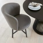 Outlet - Jacob Dining Chairs - Set of 2 - Steel Grey & Black - Image 3