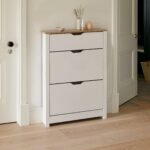 Windsor Shoe Cabinet - 3 Door - White