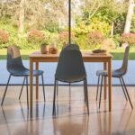 Paul Whitewash Extendable Dining Table Set - 4 Seater - Wren Blue Dining Chairs