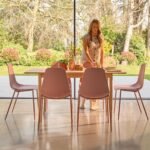 Paul Whitewash Extendable Dining Table Set - 6 Seater - Wren Pink Dining Chairs - Image 4