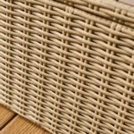 Weston 4 Seater Rattan Garden Corner Sofa Set - Light Grey with Stone Grey Cushions - Image 5