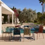 Wilder 6 Seater Blue Garden Dining Table Set with Ryder Chairs