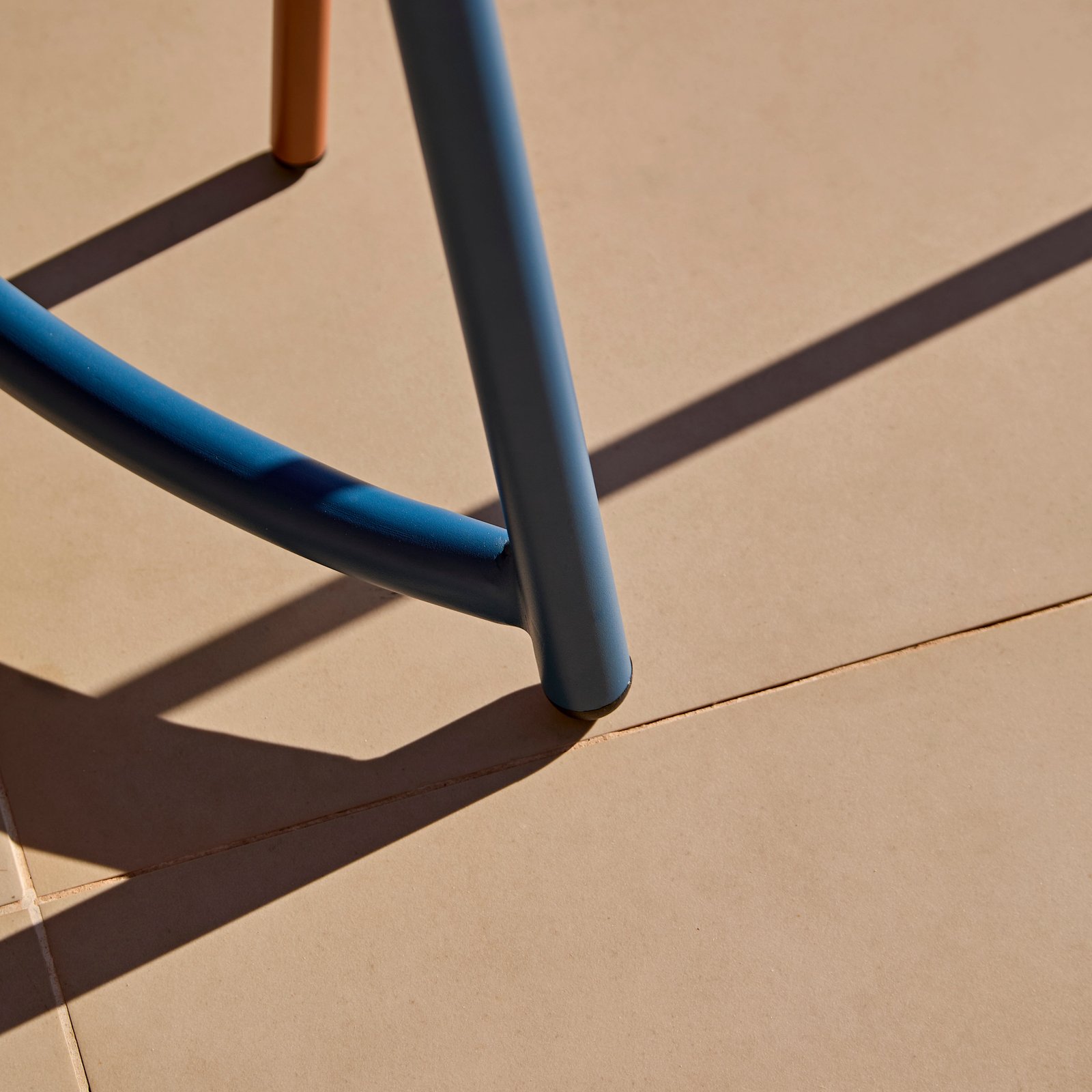 Wilder 6 Seater Blue Garden Dining Set with Ryder Burnt Orange Chairs - Image 8