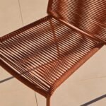 Wilder 6 Seater Blue Garden Dining Set with Ryder Burnt Orange Chairs - Image 9