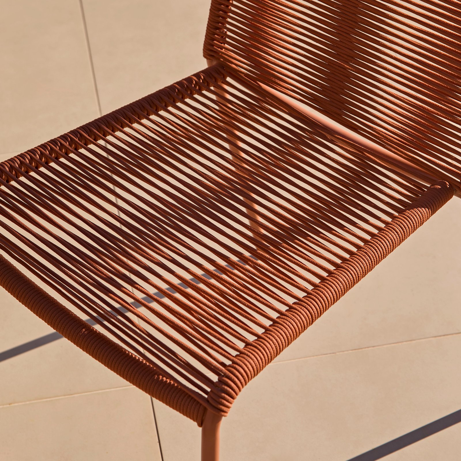 Wilder 6 Seater Blue Garden Dining Set with Ryder Burnt Orange Chairs - Image 9