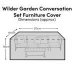 Rectangular Rain Cover 215x175x70cm - Wilder 4 Seater Sofa Set